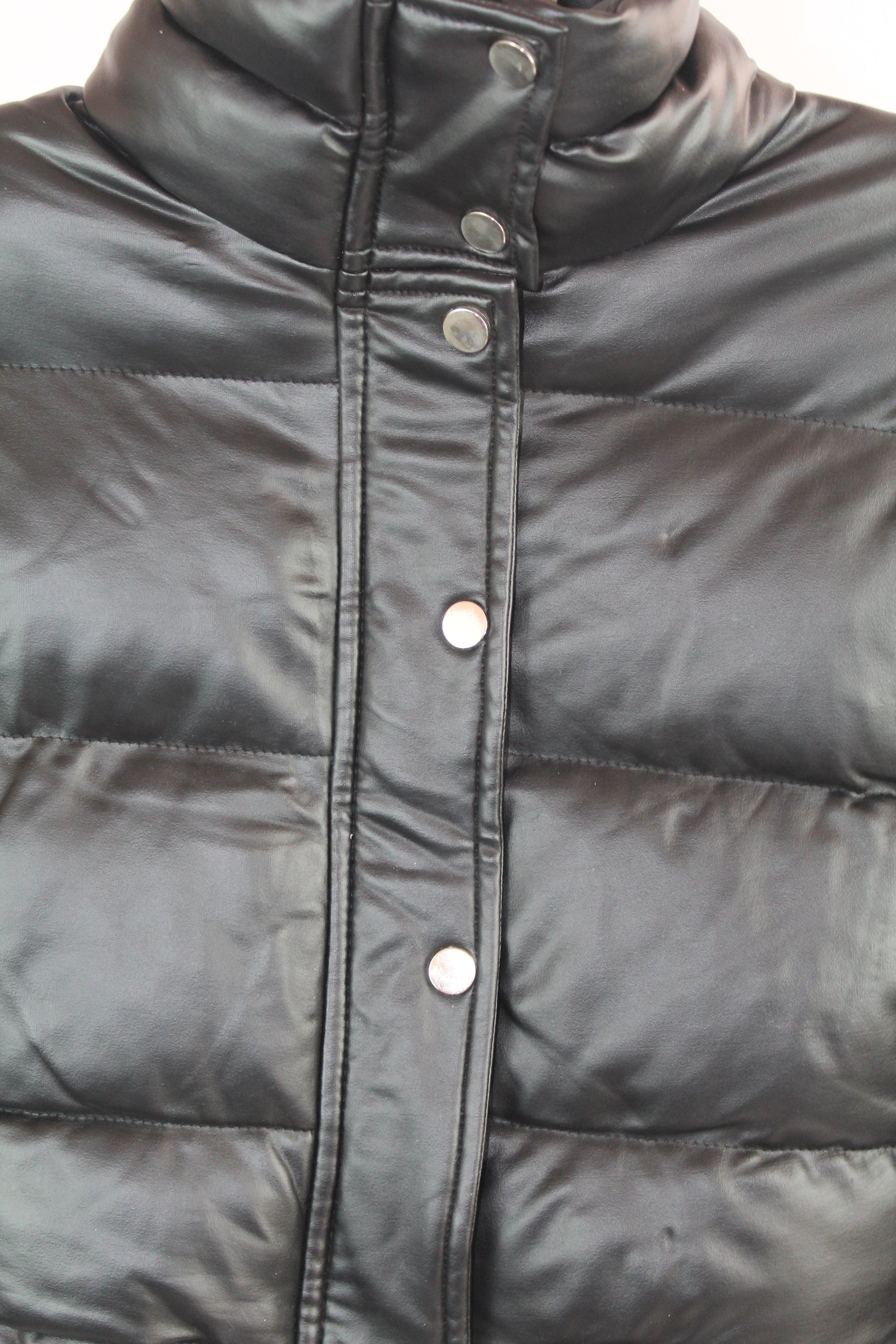 Women's Black Adika Cropped Puffer Jacket Size Small
