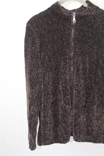 Vintage Zip-Up Sweater Size XL