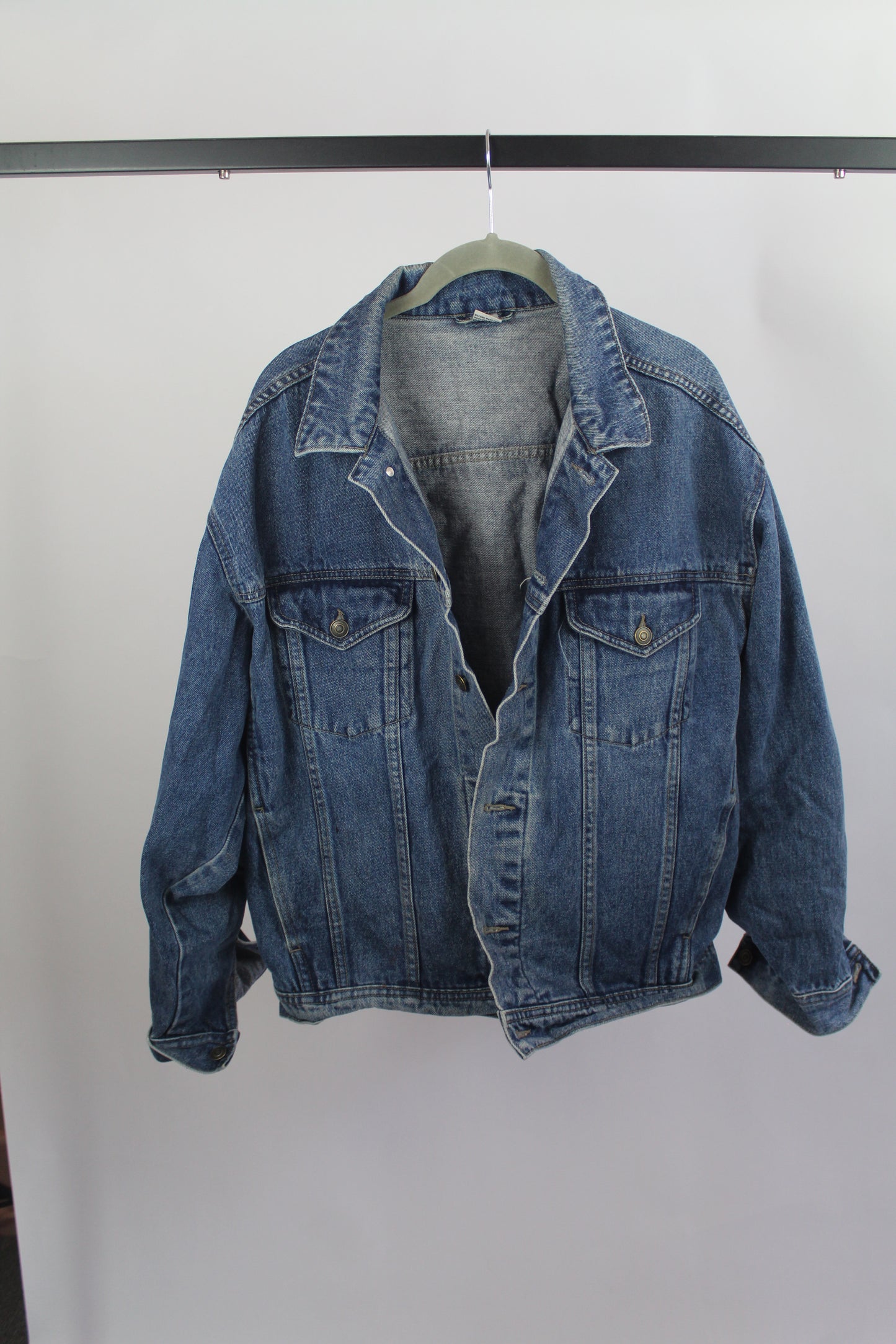 Women's Vintage Denim Jacket Sized Medium Oversized Fit