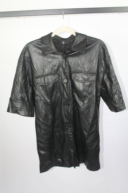 7 for Man Kind Women's Black Pleather Dress Size Medium