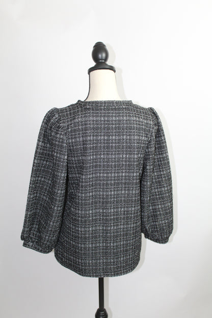 Anne Klein Women’s Textured Grey Jacket – Size M