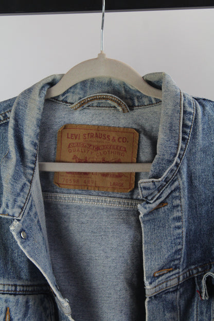 Women's Levi Denim Cropped Jacket Size Large