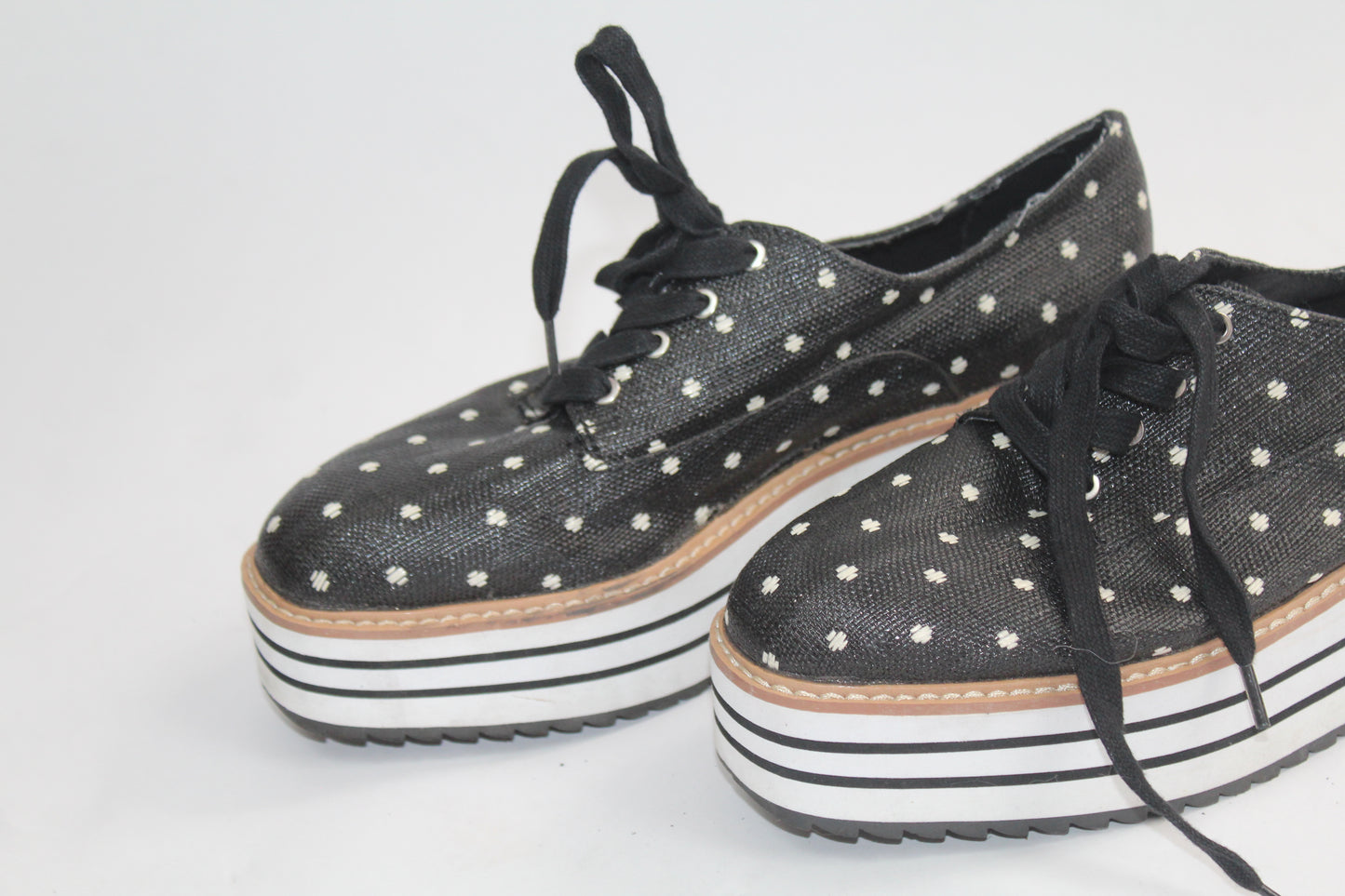 Women's Zara Striped Black/Grey Shoes Size 37