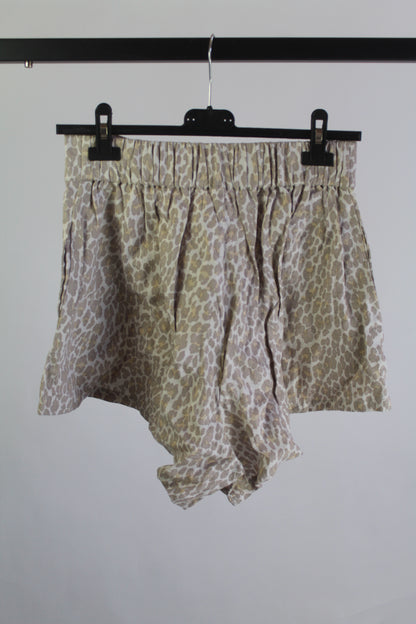 Palm Collective Sustainable Linen Cheetah Print Shorts Women's Size Small