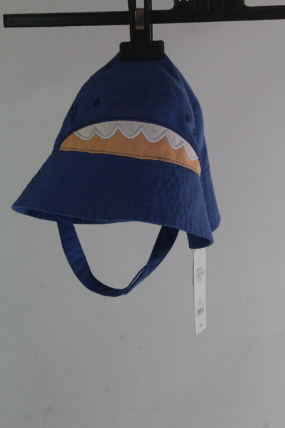 Boys Baby Blue Shark Bucket Hat 12-18M