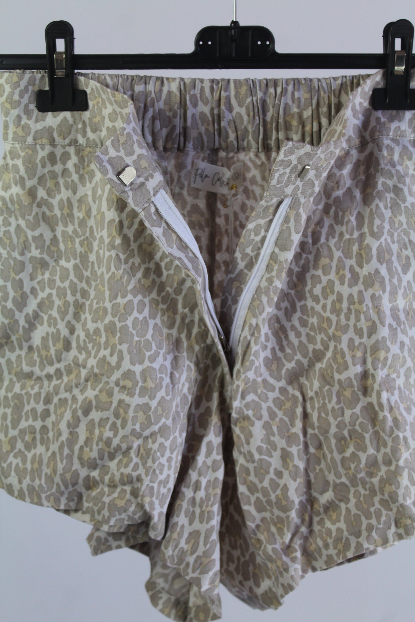 Palm Collective Sustainable Linen Cheetah Print Shorts Women's Size Small