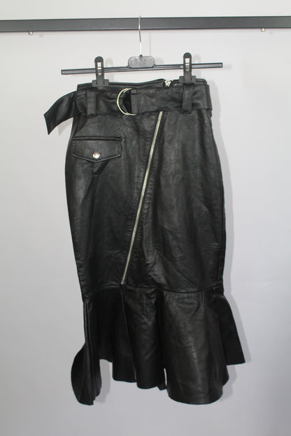 Women's HM Black Pencil Pleather Skirt Size 4