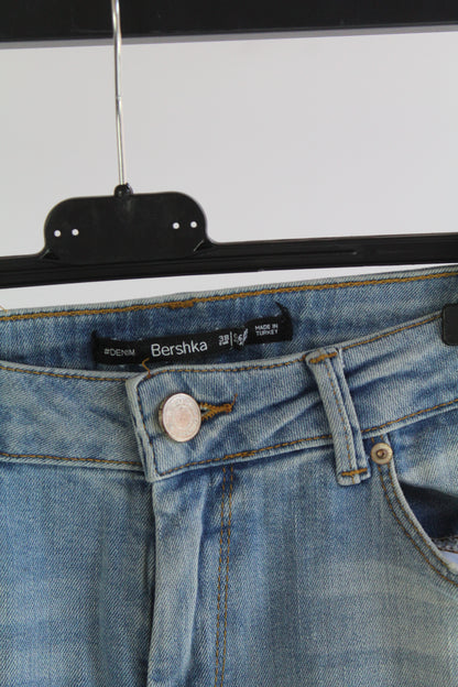 Bershka Distressed Light Wash Denim Women's Size 6
