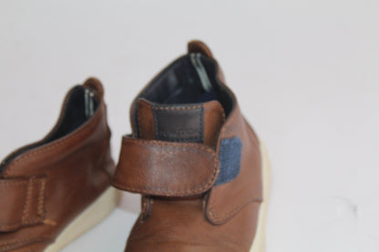 Boys Nautica Pleather Brown High Top Sneakers U.S. Size 9