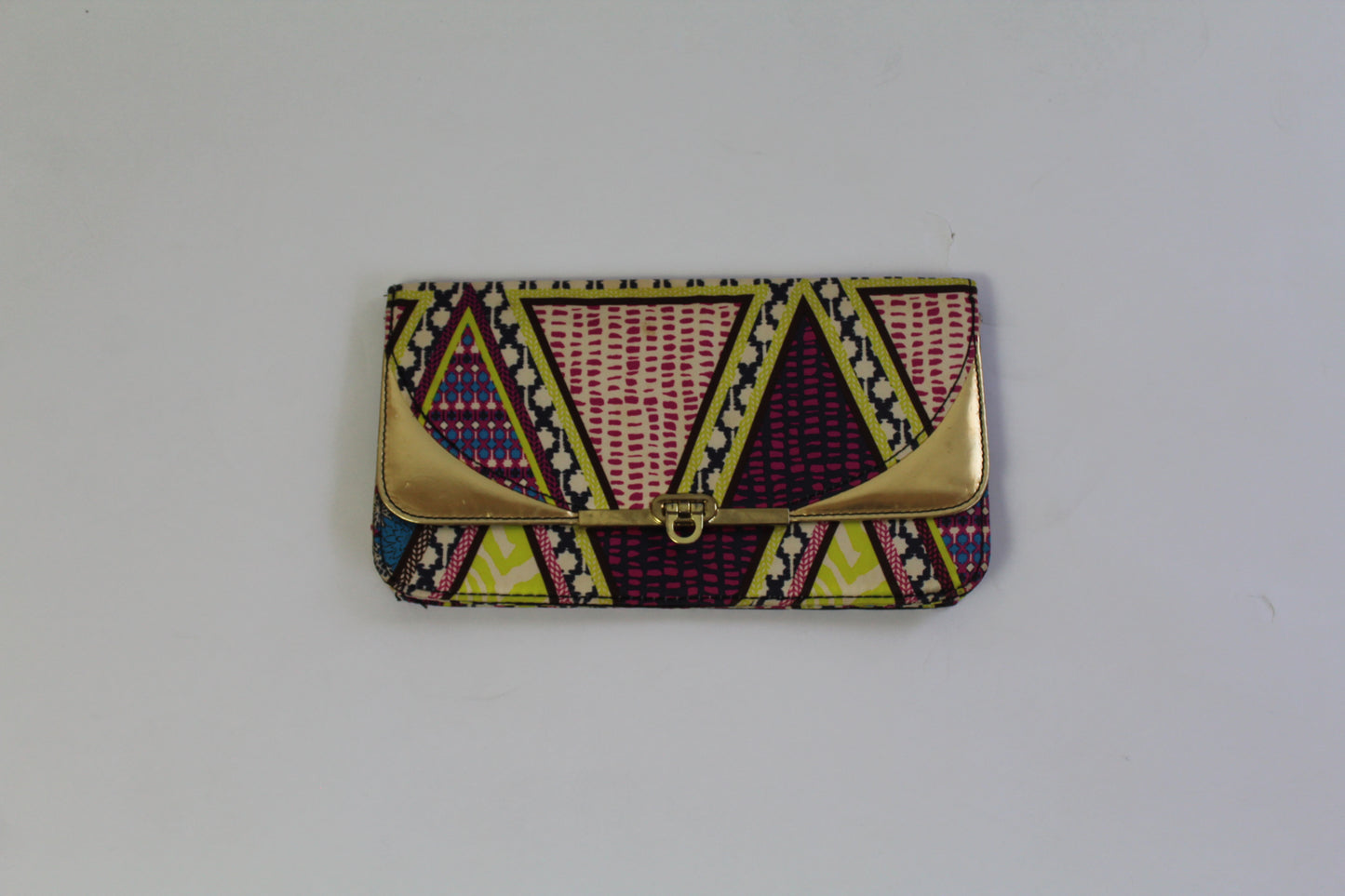 HM Yellow Patterned Clutch