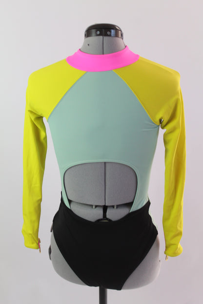 HM One Piece Bathing Suit Block Color Size 6