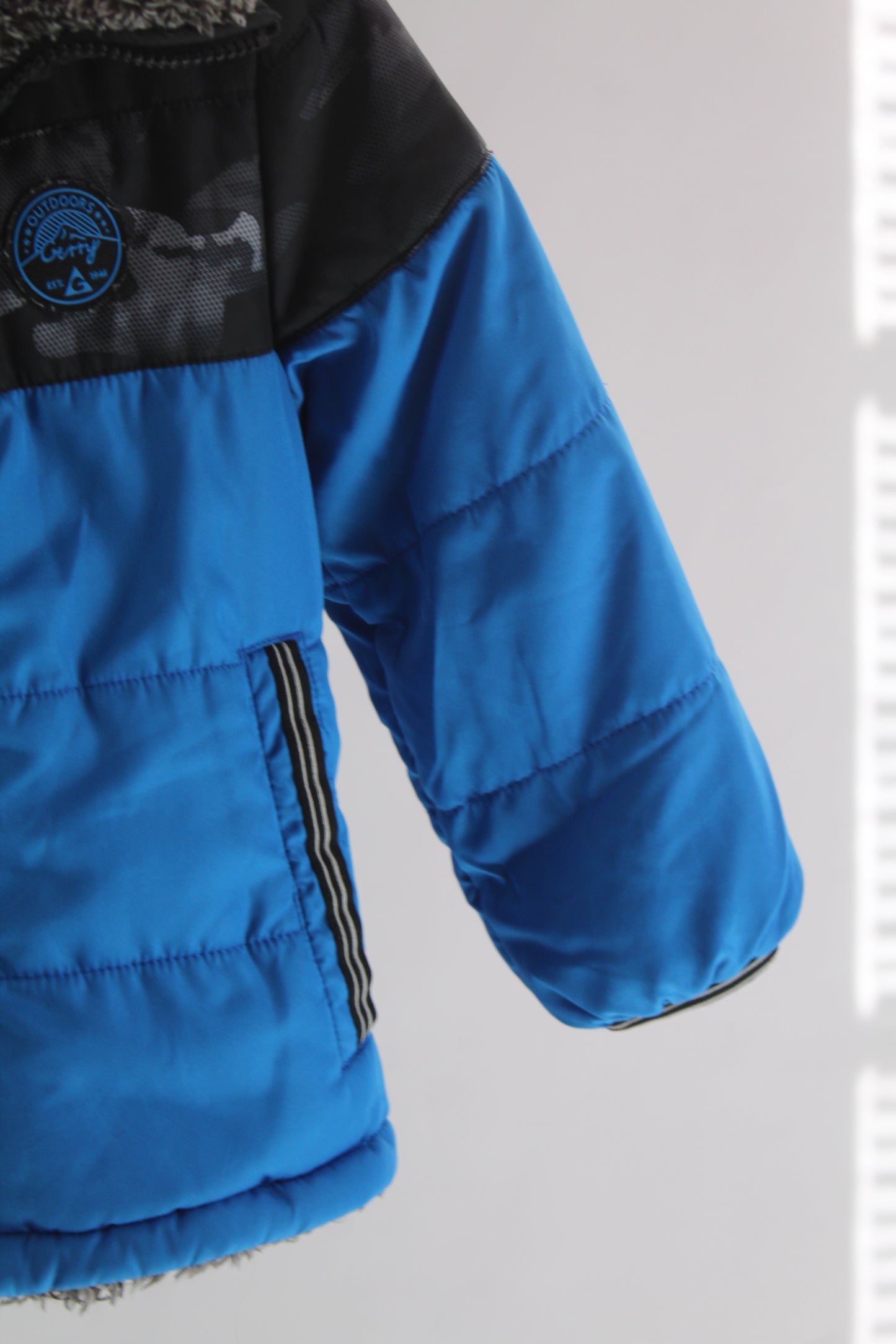 Boys Gerry Double Sided Blue/Grey Zip-Up Jacket Size 5