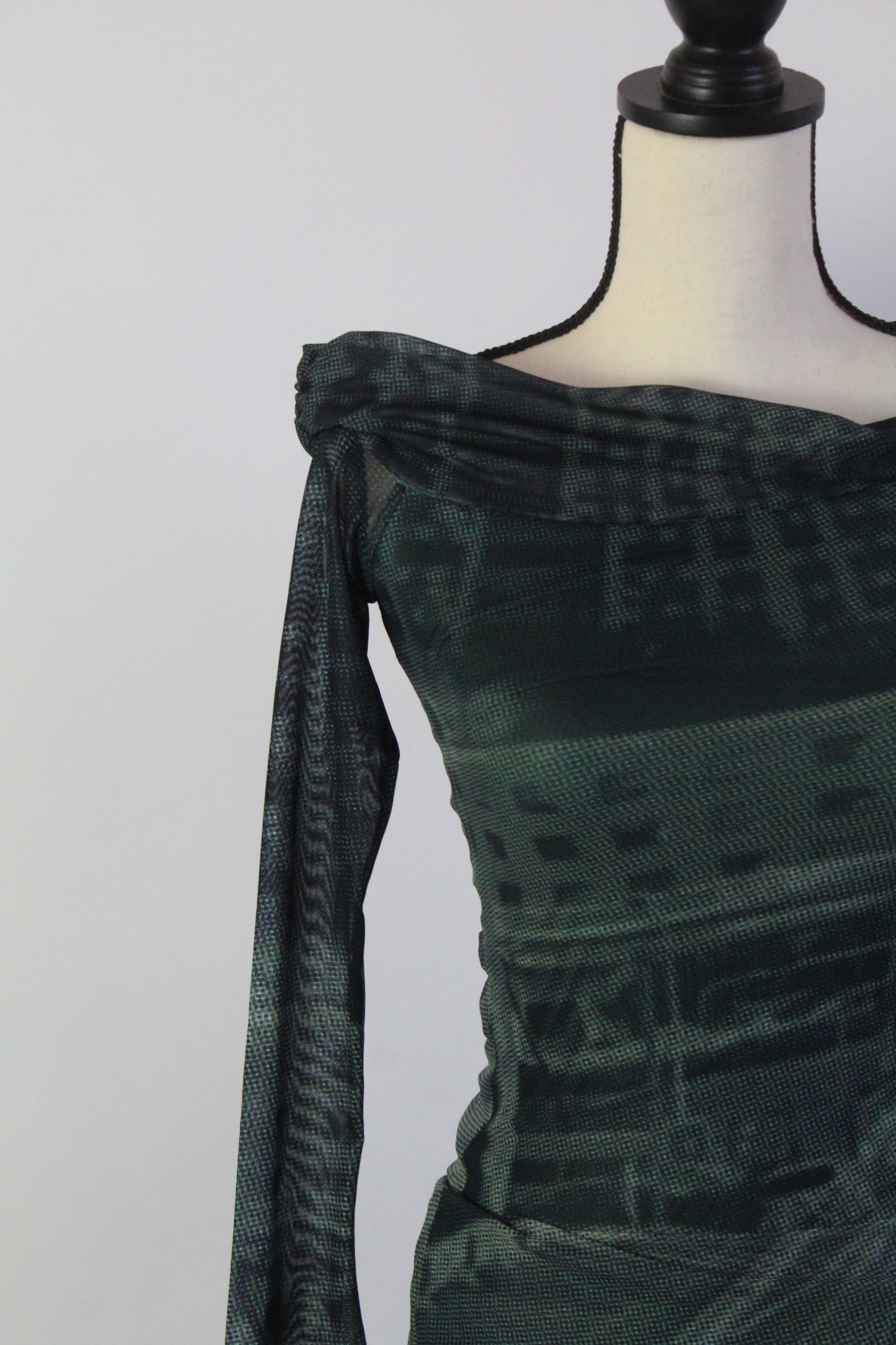 Motel Green Patterned Cowl Neck Maxi Dress Threndzs Motel Green Patterned Cowl Neck Maxi Dress Threndzs