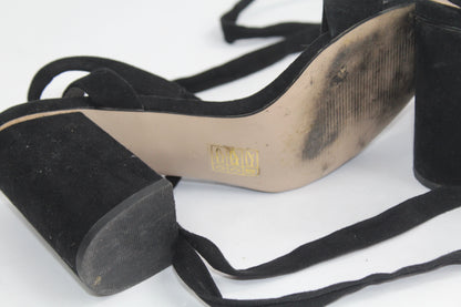 Women's Asos Black Strap Heels Size 4