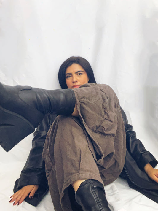 Pantalón campana marrón Hermosa