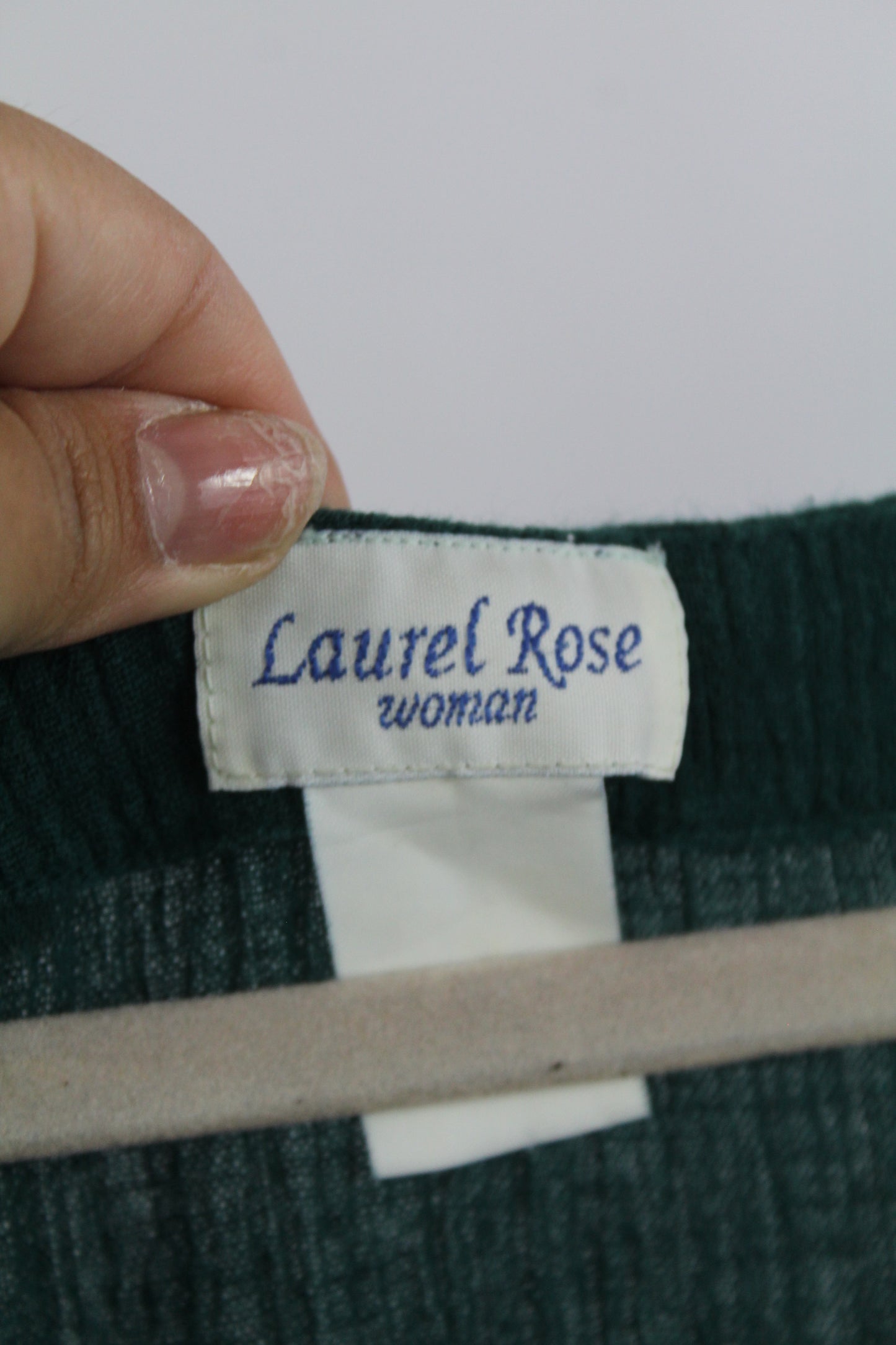 Women's Vintage Maxi Green Dress Laurel Rose Size Large