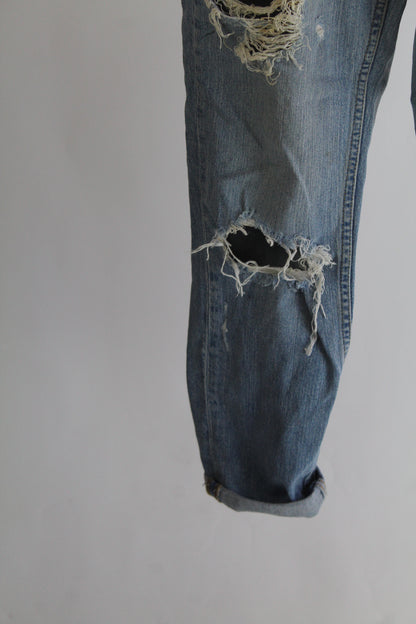 BDG Women's Light Wash Distressed Denim Super Skinny Size 6