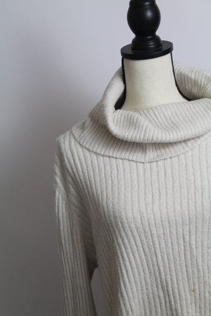 Women’s Rachel Zoe Cream Ribbed Knit Sweater – Size Large