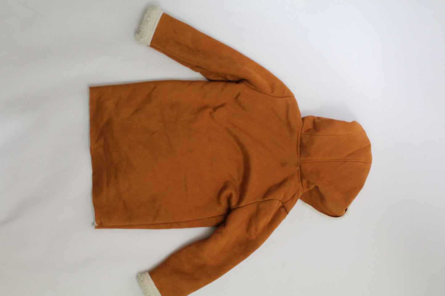 Girls SHEIN White Faux Fur Zip Jacket – Size 1X