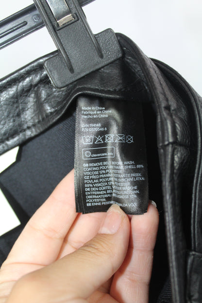 Women's HM Black Pencil Pleather Skirt Size 4