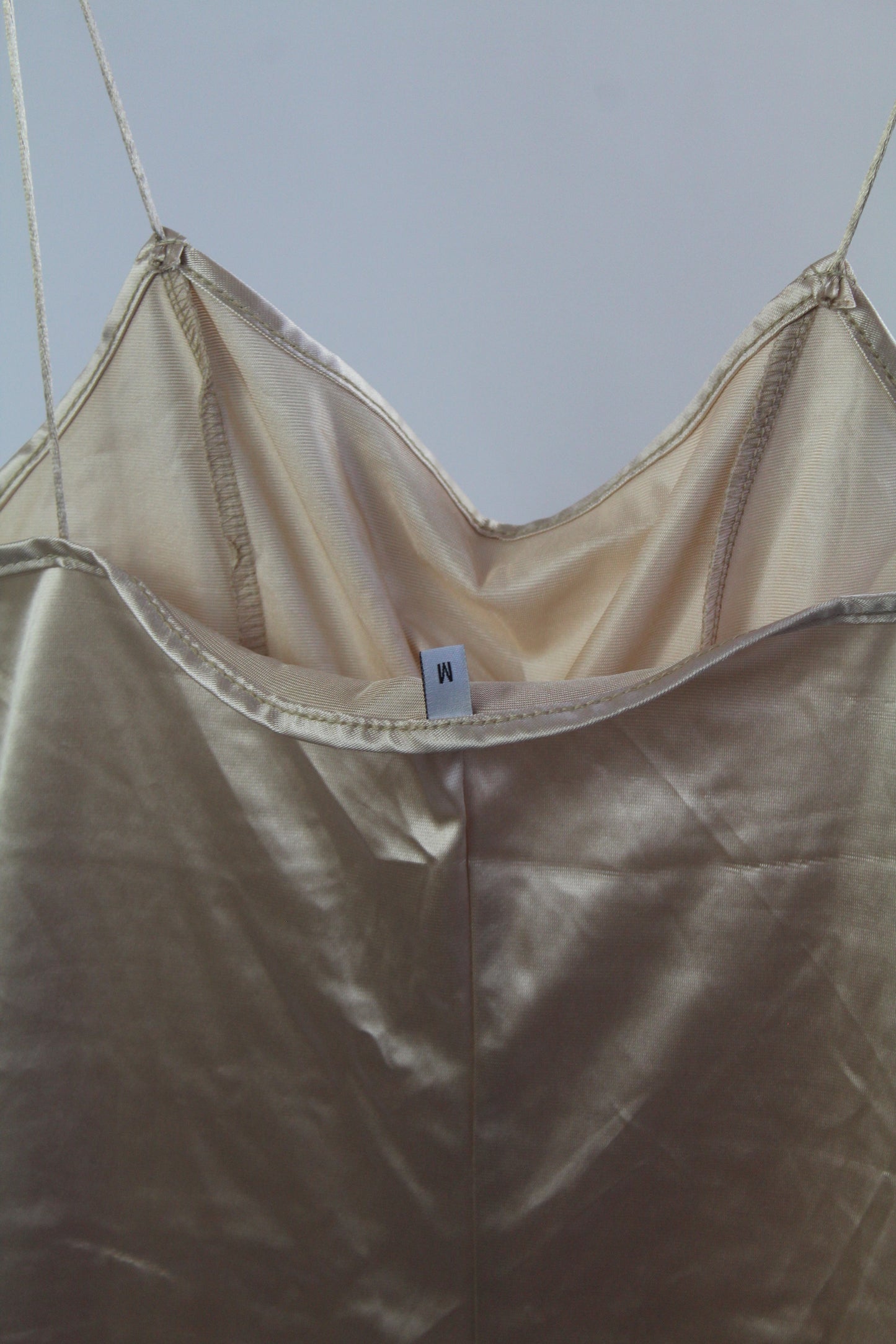 Silk Cream Women's Mini Dress Size Medium