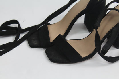 Women's Asos Black Strap Heels Size 4