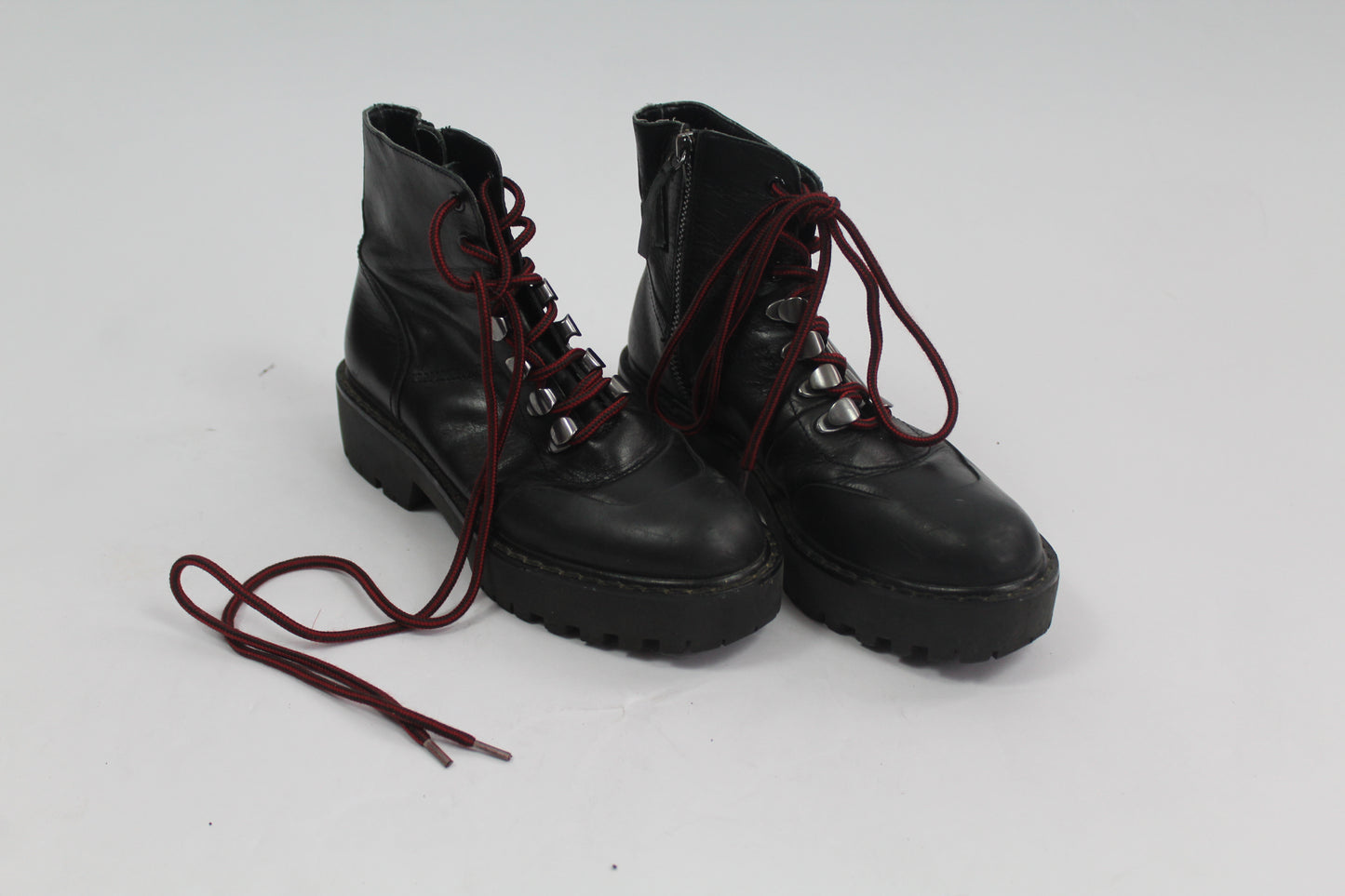 Women's Zara Black Combat Boots UK Size 36