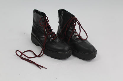 Women's Zara Black Combat Boots UK Size 36