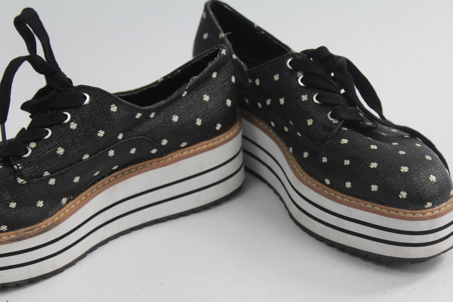 Women's Zara Striped Black/Grey Shoes Size 37