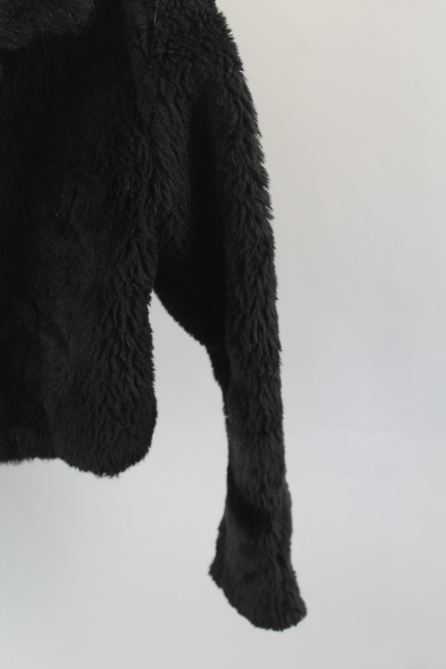 Women's Black Fur Sweater Size Large