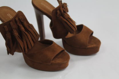 Women's Brown Suede Heels Size 37