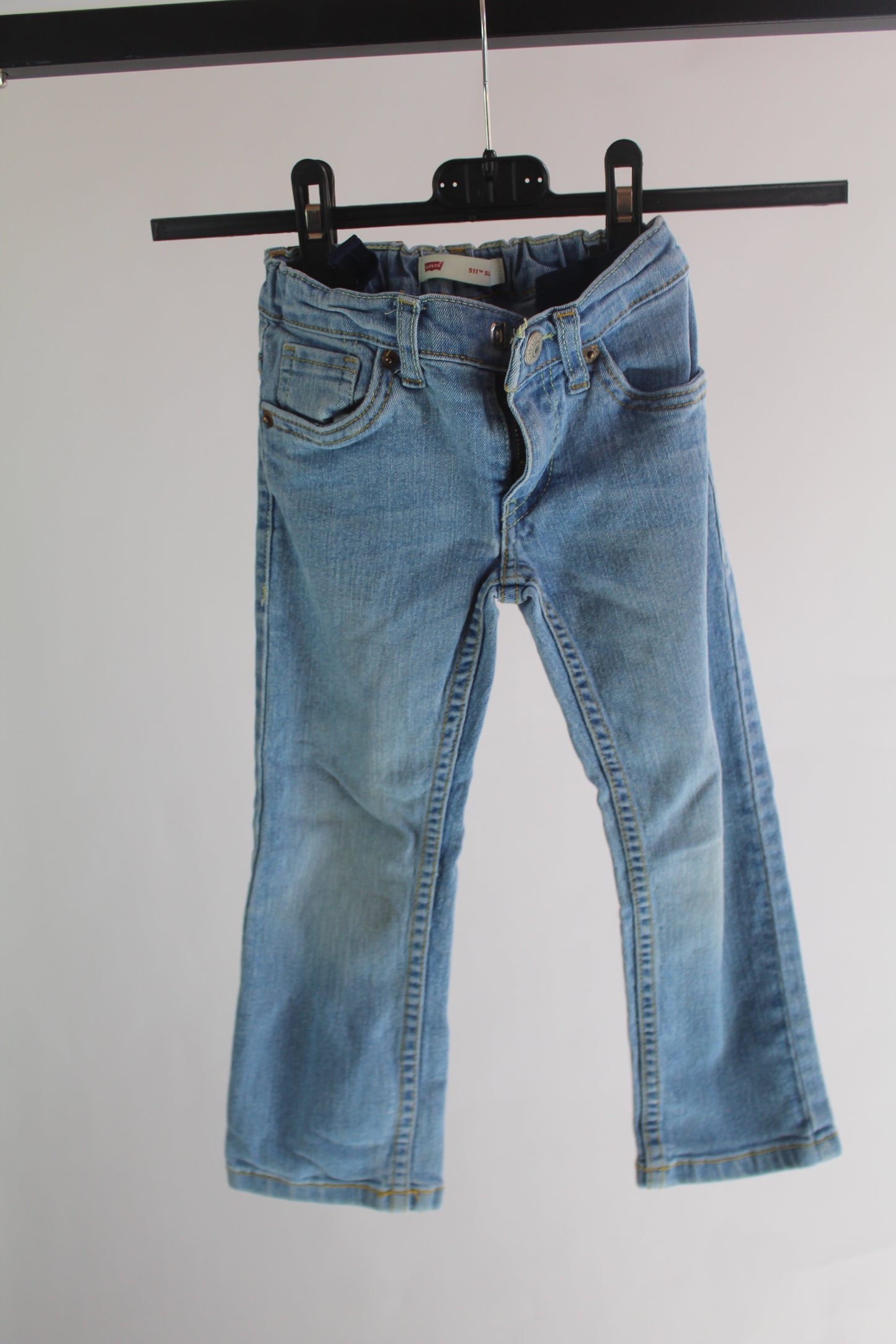 Boys Levi's Light Wash 511 Straight Leg Denim Size 4 Regular