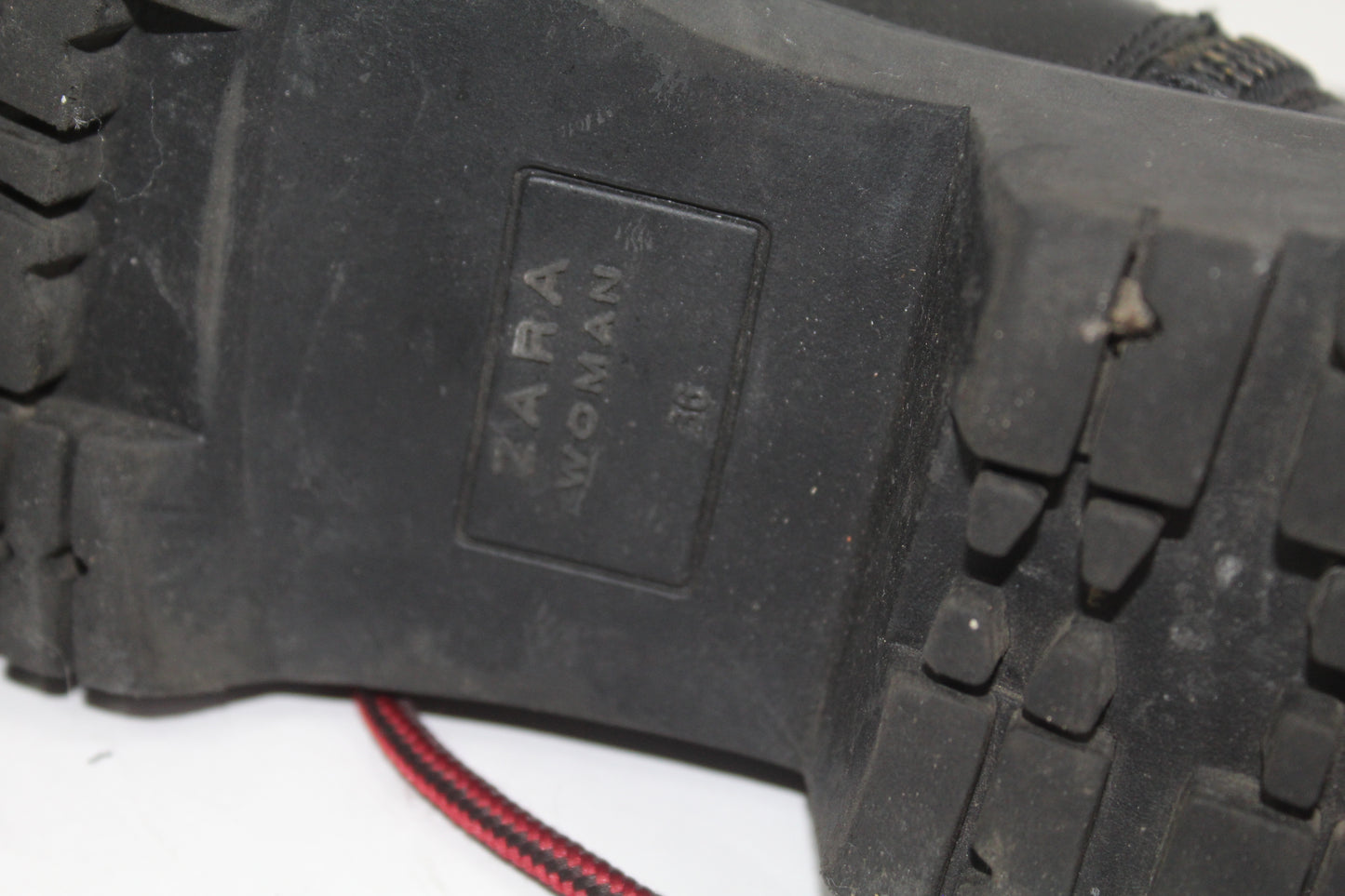 Women's Zara Black Combat Boots UK Size 36