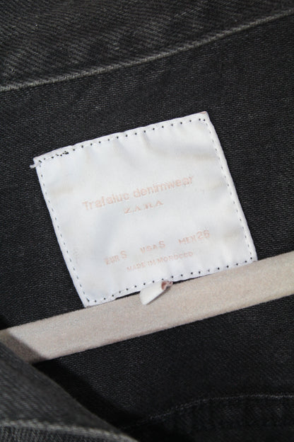 Women's Zara Trafaluc Denim Distressed Jacket Size Small