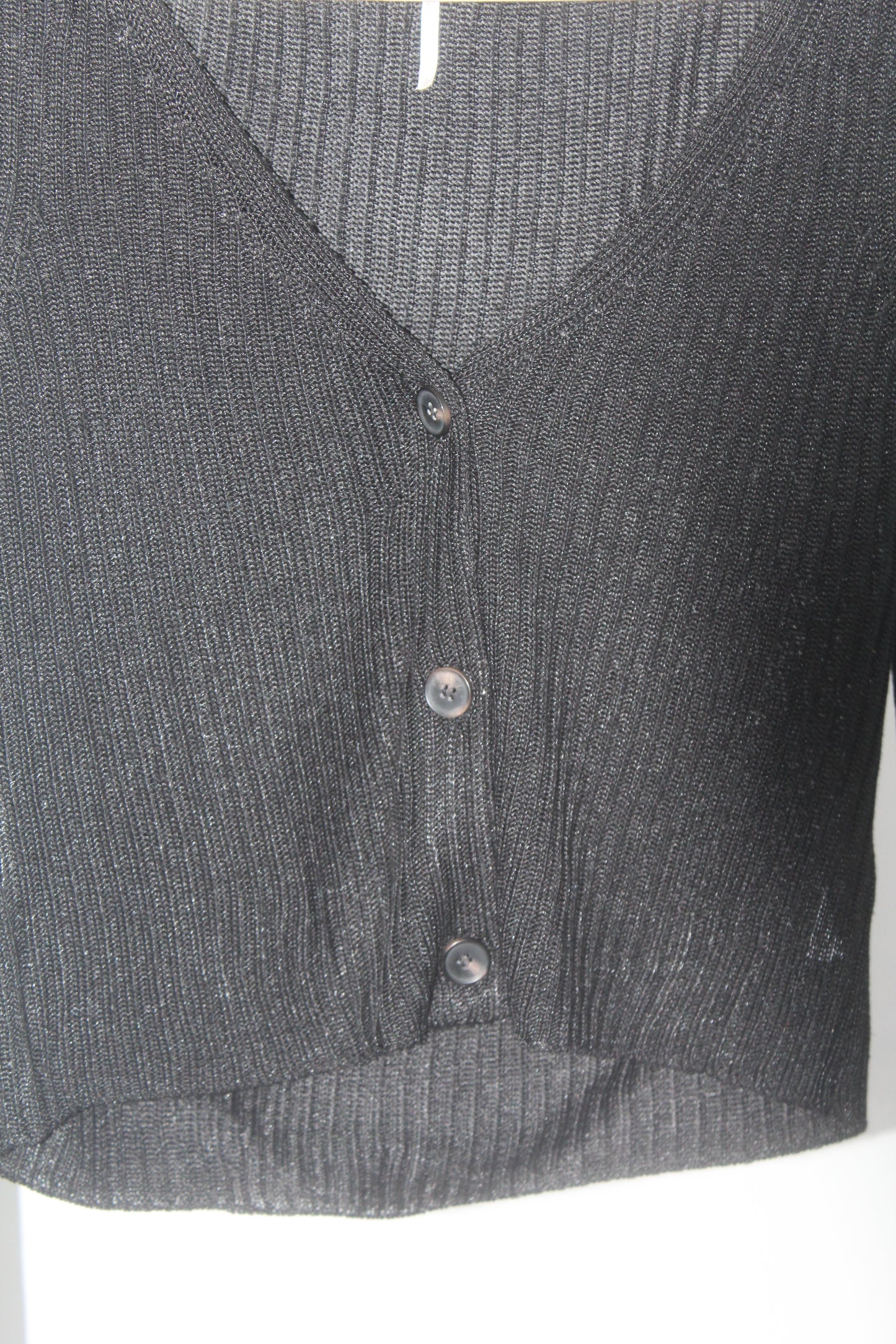 Free People Black Cropped Cardigan Size Large