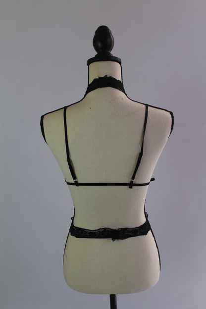 Black Lace Lingerie - Thrifted New in Bag - Sizes Vary