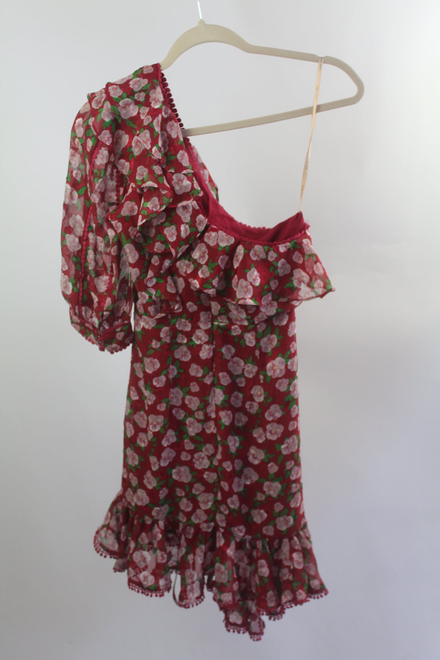 Women's Dark Pink Red/Pink Floral Dress Size 2