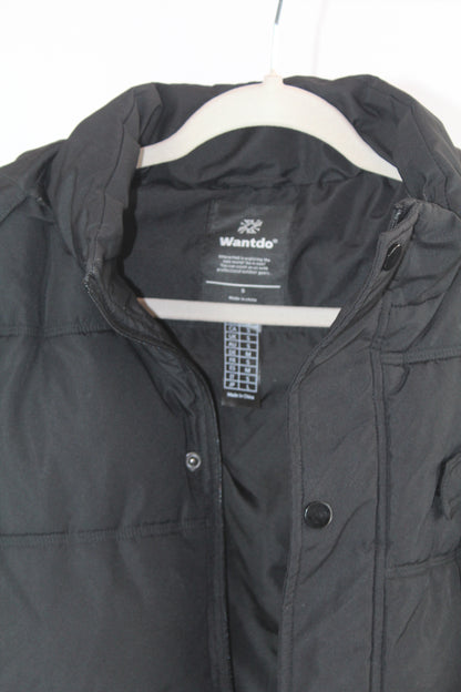 Women's Black Puffer Jacket Size Small Brand Wantdo