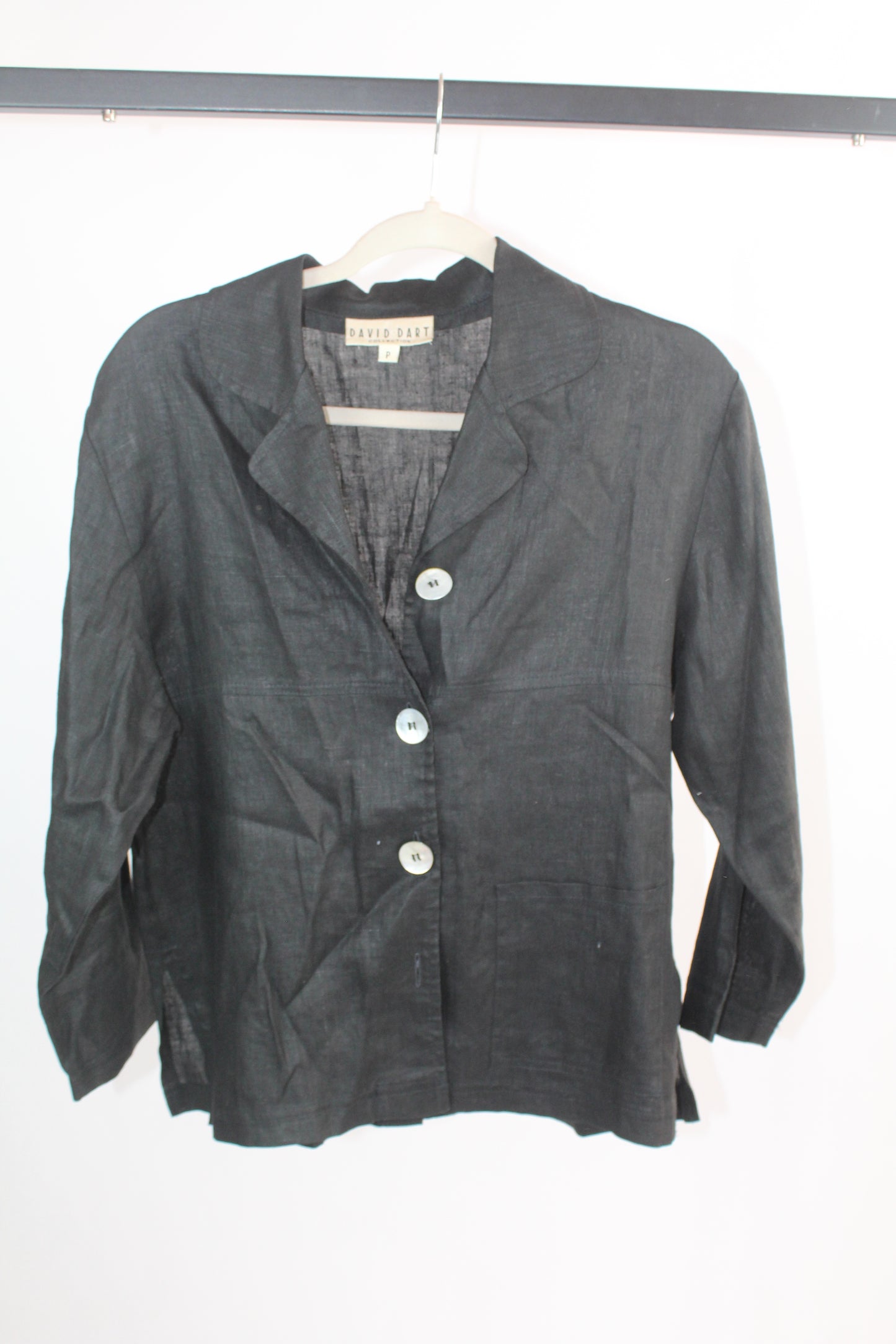 Women's Vintage David Bart Petite Black Long Sleeve