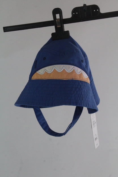 Boys Baby Blue Shark Bucket Hat 12-18M