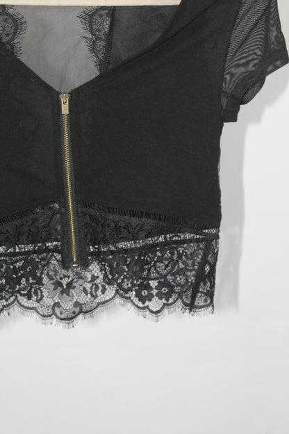 Women's Express Black Crop Top Size XS