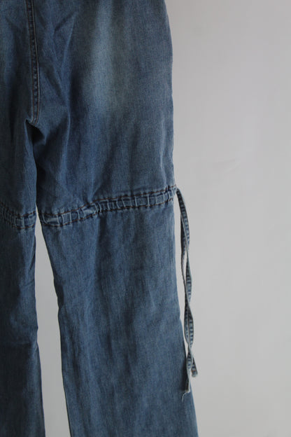 I AM GIA Women's Light Wash Cargo Pants Size Small