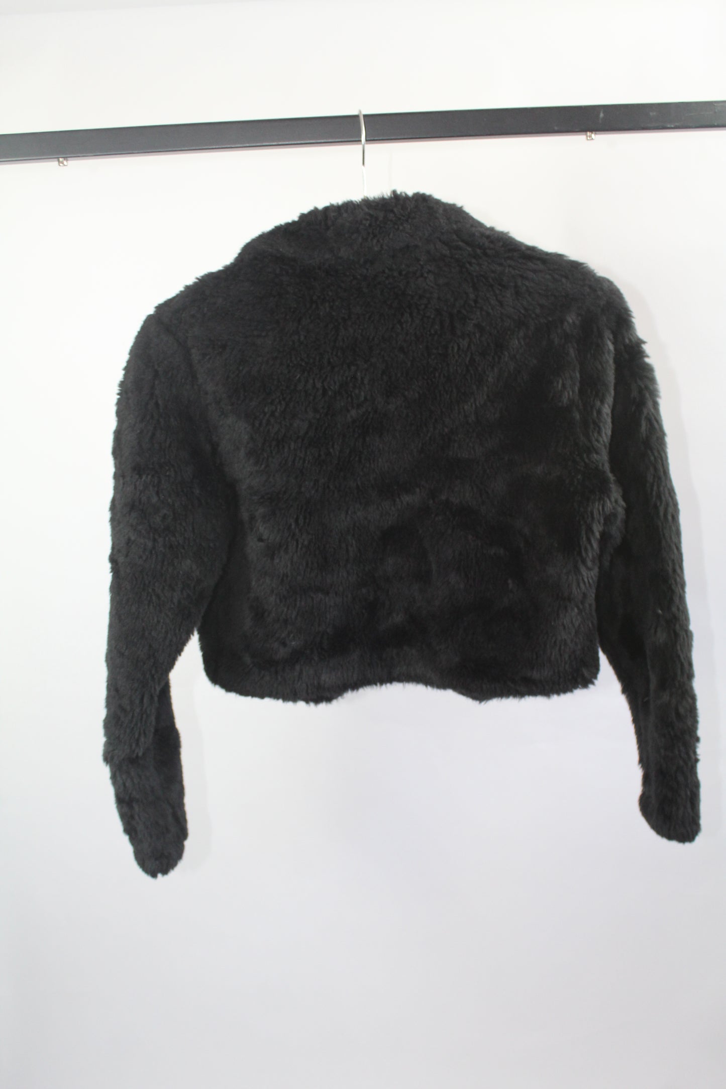 Women's Black Fur Sweater Size Large