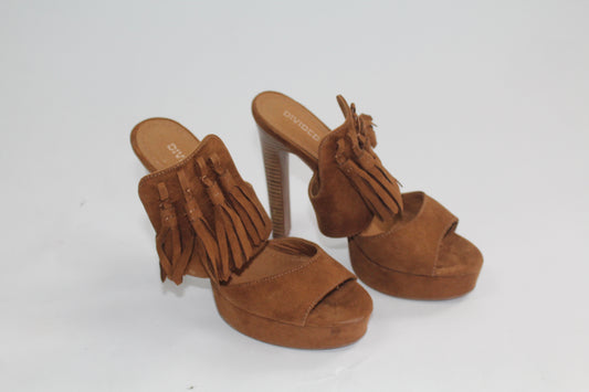 Women's Brown Suede Heels Size 37