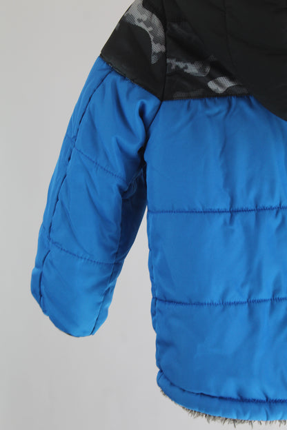 Boys Gerry Double Sided Blue/Grey Zip-Up Jacket Size 5