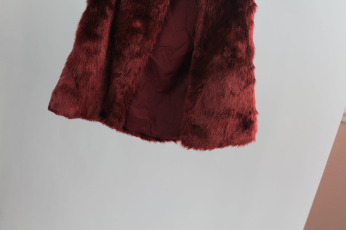Women's Forever 21 Faux Red Fur Vest Size M