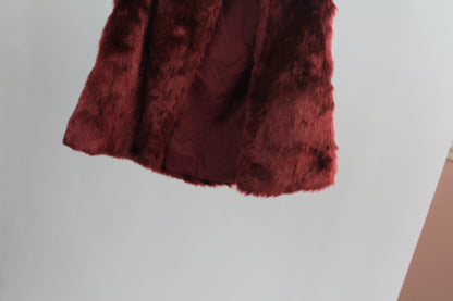 Women's Forever 21 Faux Red Fur Vest Size M