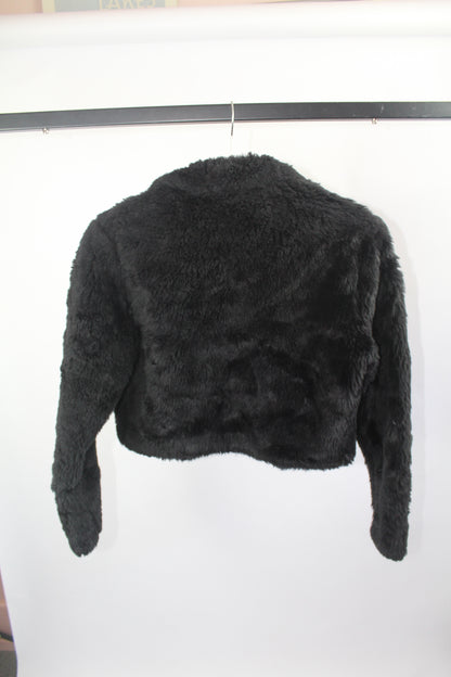 Women's Black Fur Sweater Size Large