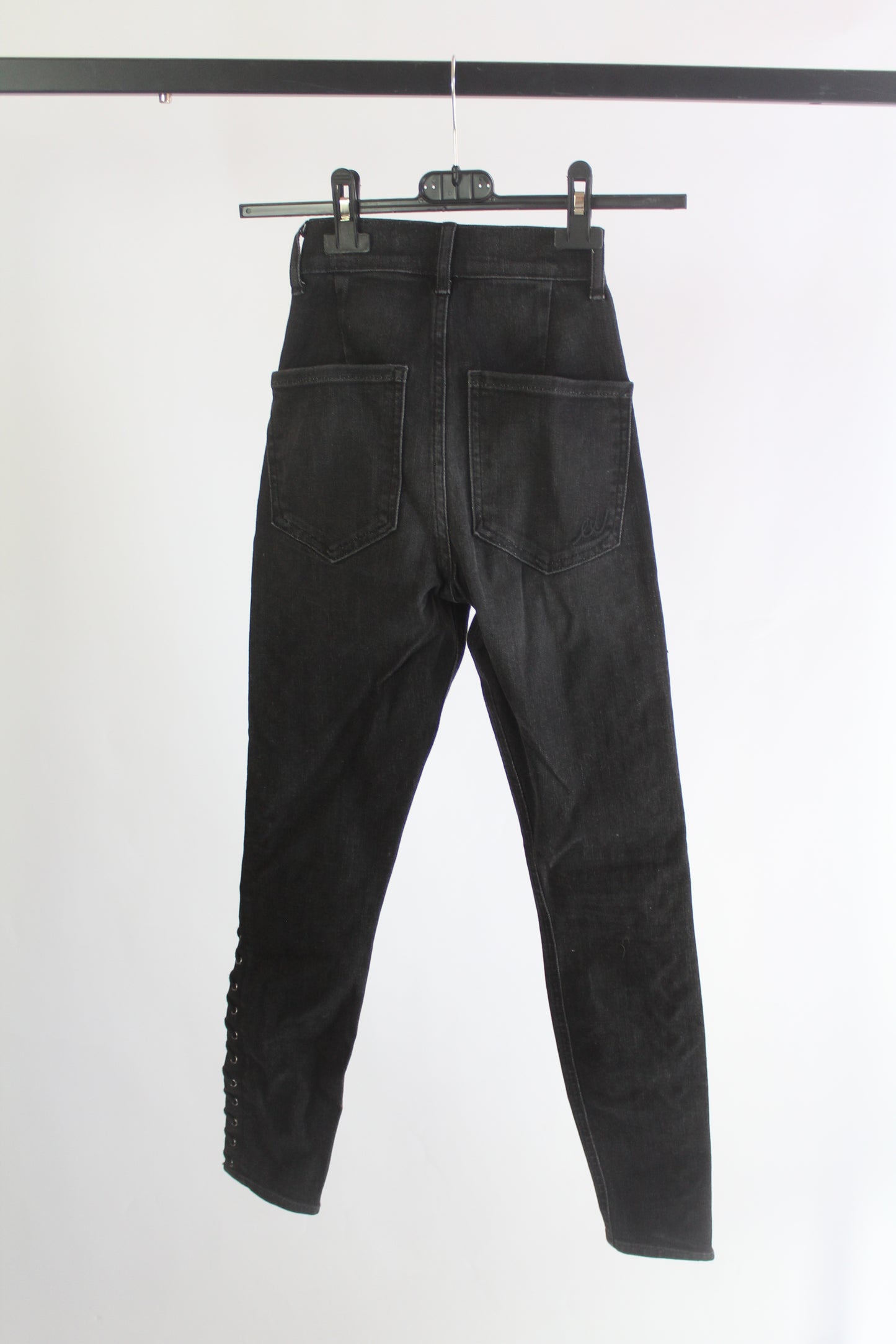 Express Women's Black Denim Ankle Legging High Rise Size 00R