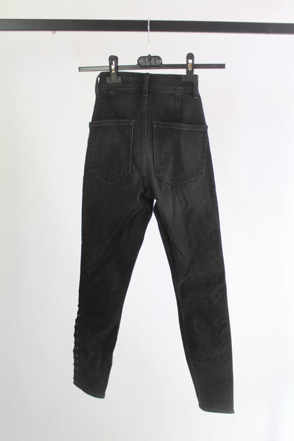 Express Women's Black Denim Ankle Legging High Rise Size 00R